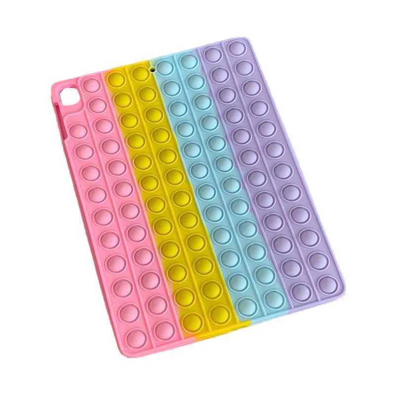 

Silicone Soft Case Pop It Bubble Fidget Kids Tablet Covers For IPad Pro Air Mini 4