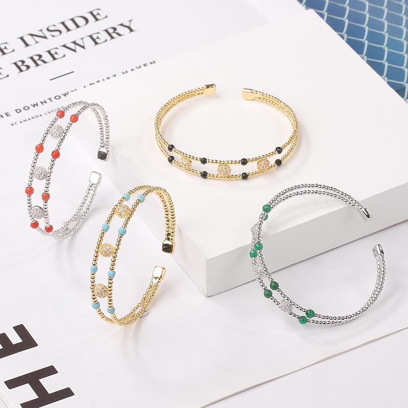 

Bangle Ethnic Style Lady Bracelet Boho Jewelry Zircon Accessories Girl Valentine's Day Gift