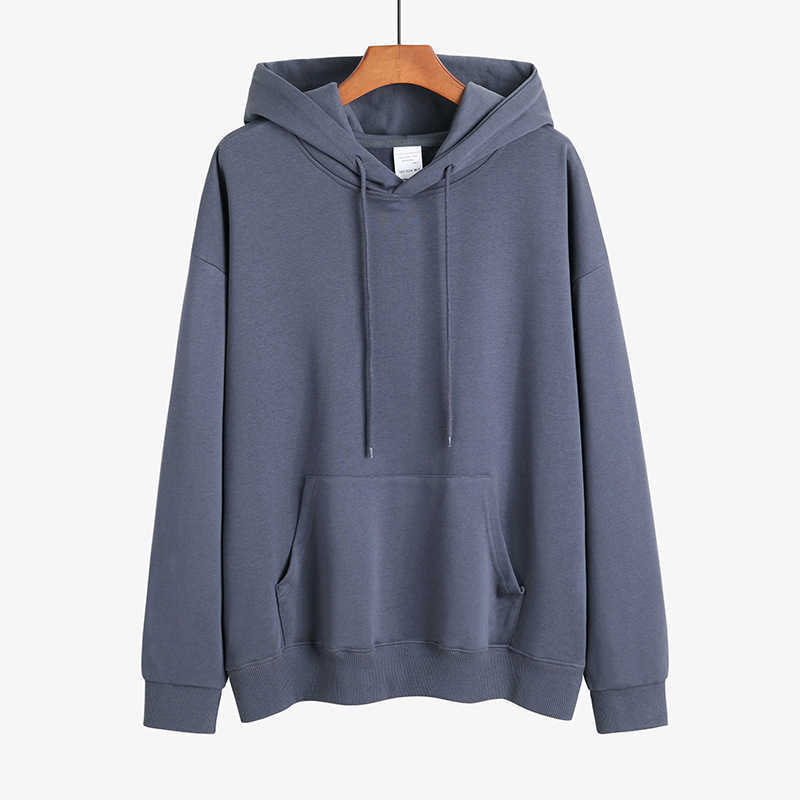 

Plus Size Korean Cotton Women Hoodies Sweatshirt Casual Long Sleeve Streetwear Autumn Females Pullovers W614 210526, Gray blue