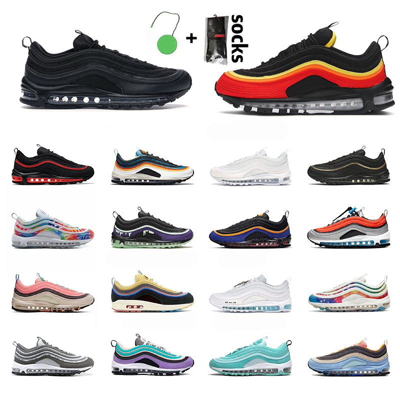 

Top Quality Triple Black white Running Shoes Men Womens 97s Sneakers Trainers ACG Terra Corduroy Desert Sand Hanshin Tigers Metallic Gold Oudoor Vibes