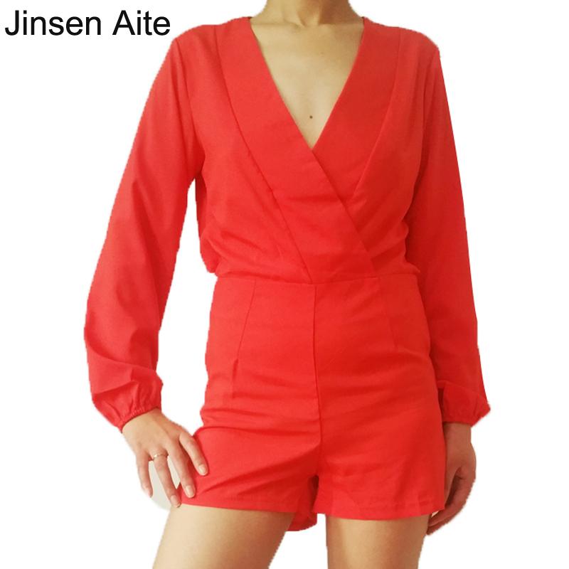 

Combinaison Femme Rompers 2021 Fashion Women Jumpsuit Ladies V-Neck Party&Club Hollow Out Novelty Sexy Bodysuit JS534 Women's Jumpsuits &, As pic