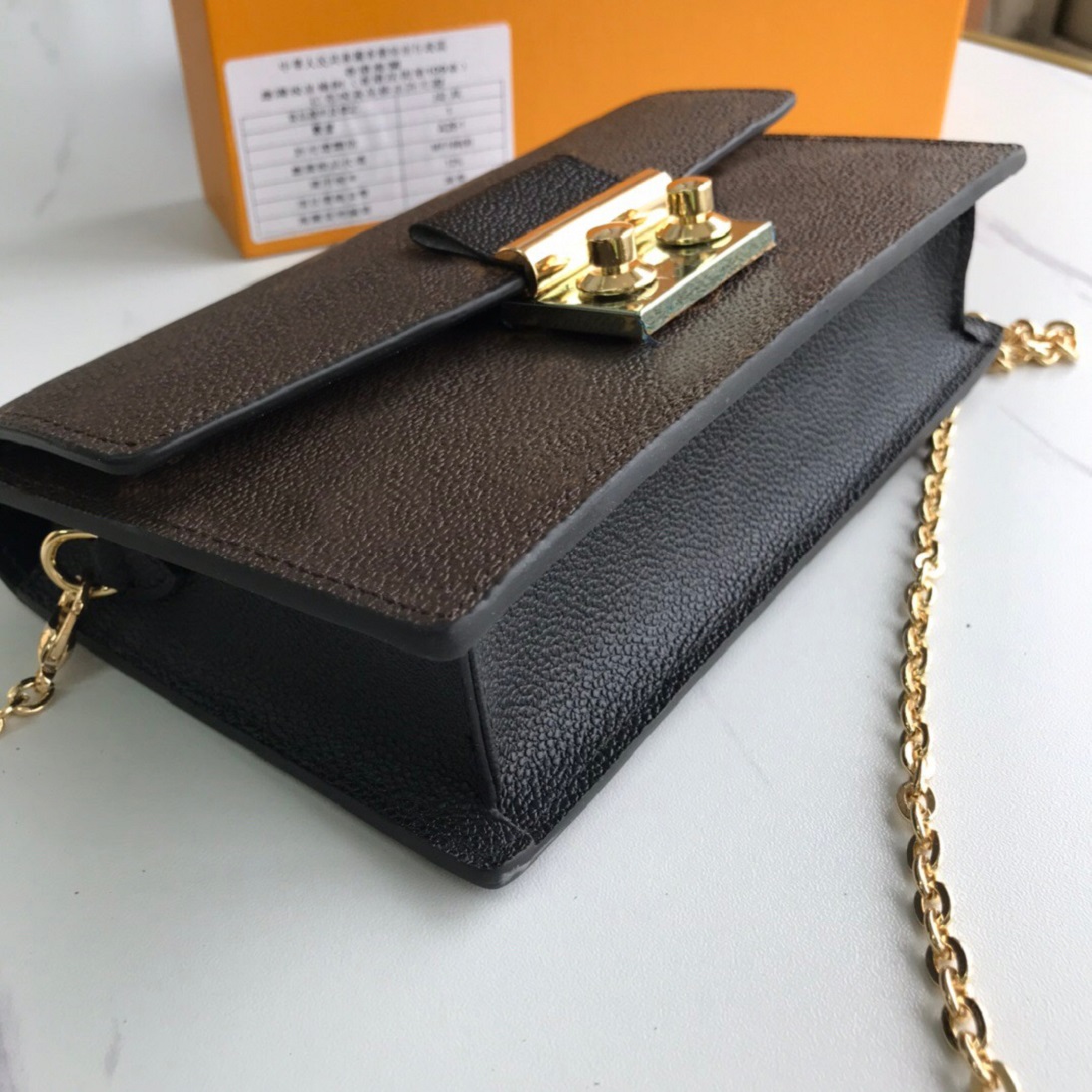 

High Quality luxurys designers wallet Purse Woman Fashion Clutch purses Monogrames Flore chain wallet Card Holder Purse With Box Dust Bag, M62020#6