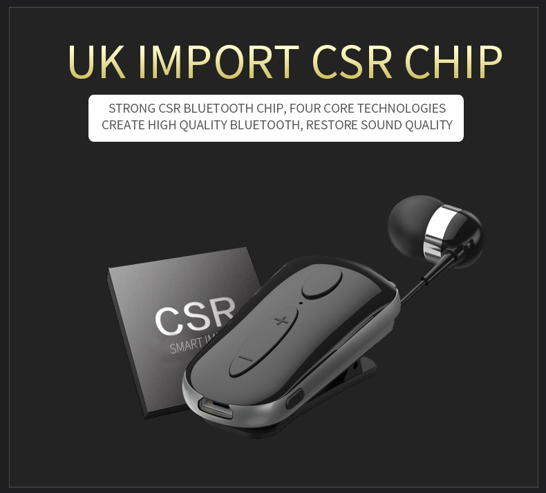 

CRTONE K36 Mini Wireless Bluetooth Headset Calls Remind Vibration Wear Clip Driver Auriculares Earphone For Phone