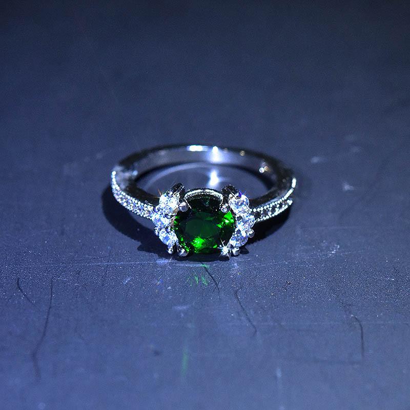 

Cluster Rings Women 925 Silver Jewelry With Zircon Gemstone Charms Finger Ring For Wedding Engagement Promise Party Gift Ornaments