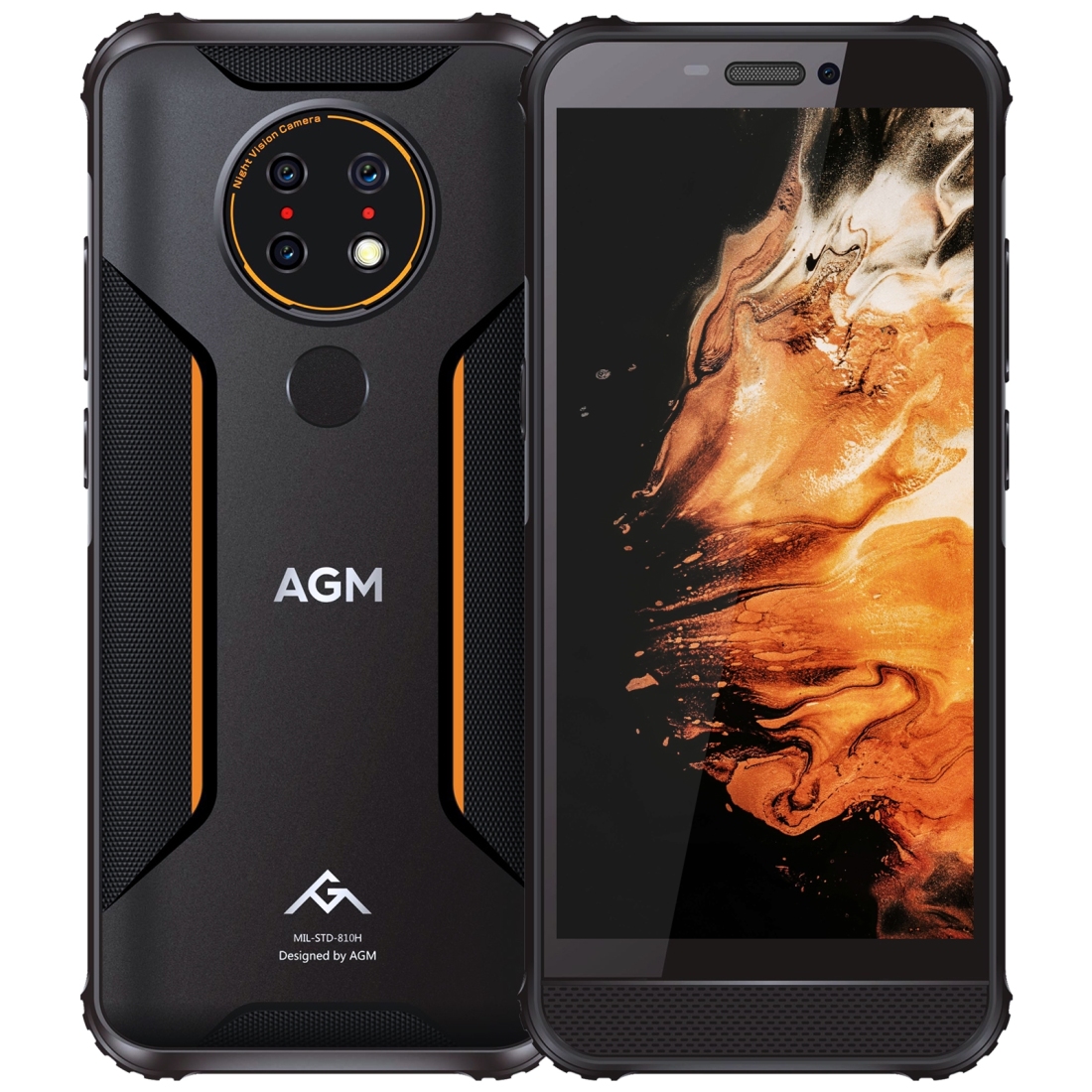 

AGM H3 EU Version Rugged Phone, Night Vision Camera, 4GB+64GB Triple Back Cameras, IP68/IP69K/810H Waterproof Dustproof Shockproof, Fingerprint Identification