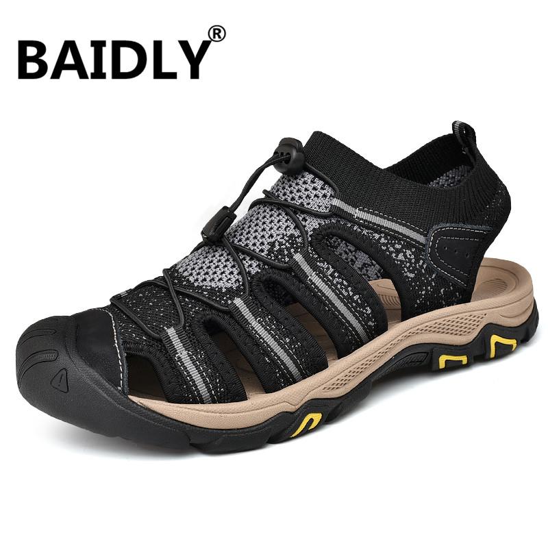 

Sandals Fashion Top Quality Mens Summer Beach Casual Shoes Men Handmade Breathable Fisherman, Black