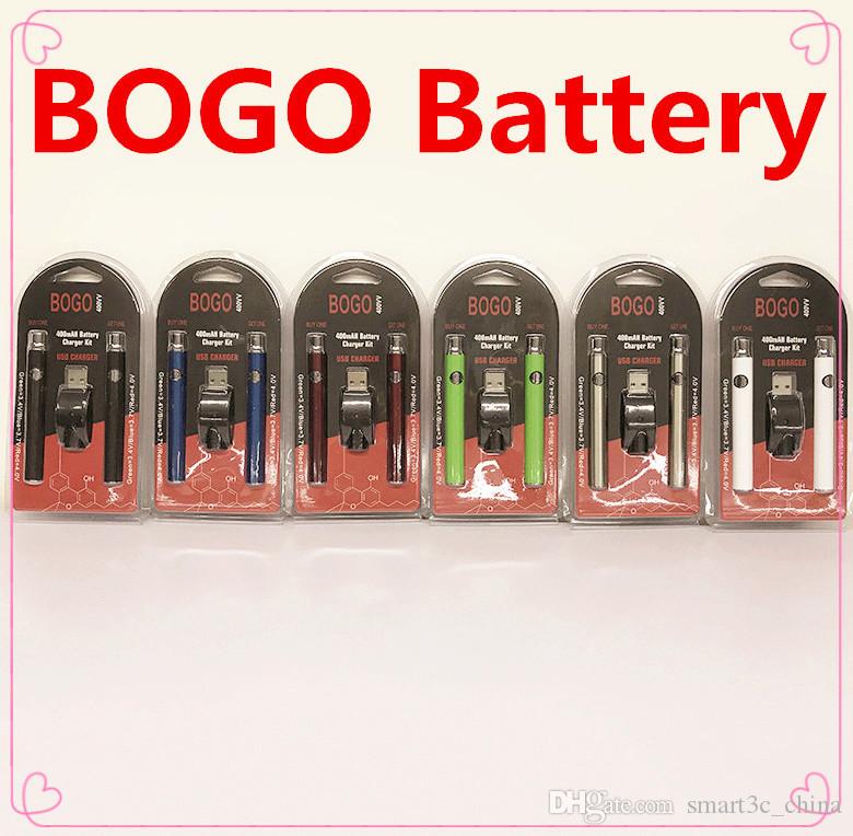 

BOGO LO VV Battery Charger Kit 400mAh CO2 Oil Preheat vape E Cigarettes Vaporizer Pen Fit 510 thread Atomizer AC1003 G2 Cartridges