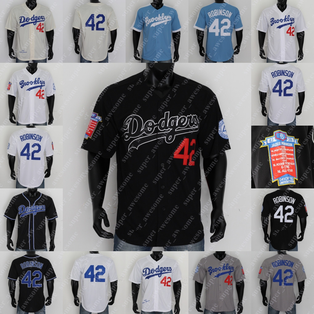 

42 Jackie Robinson Jersey, Blue;black