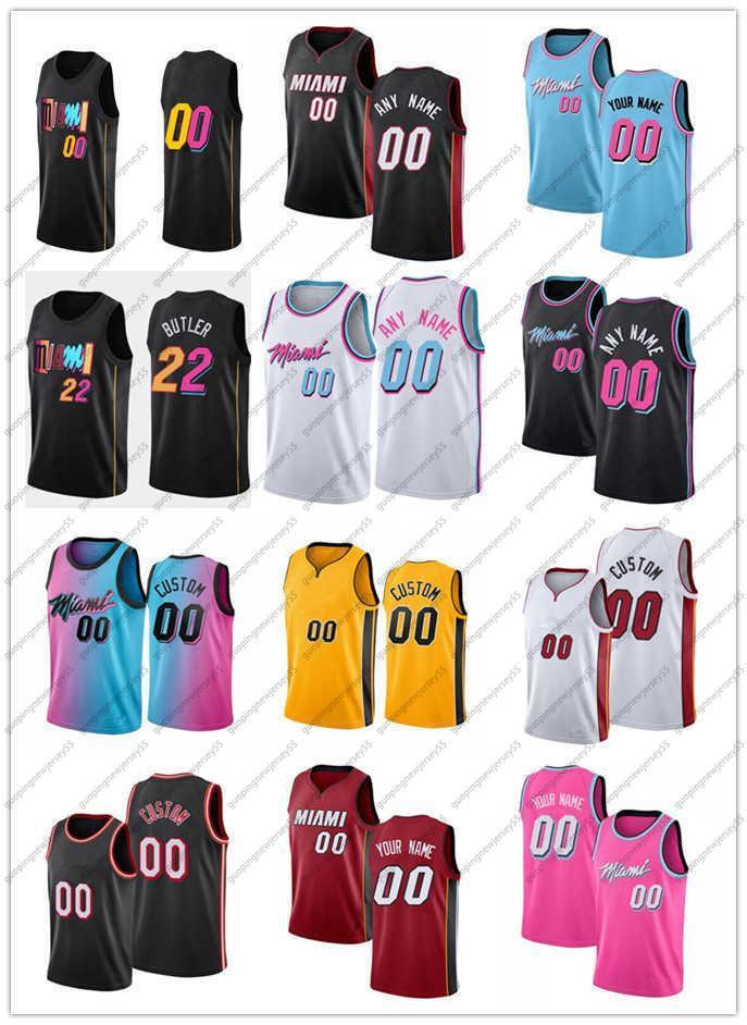 

75th Custom Mens Womens Youth Jersey 21 Dewayne Dedmon 40 Udonis Haslem Tyler 14 Herro 55 Duncan Robinson Basketball Jerseys, Black;red