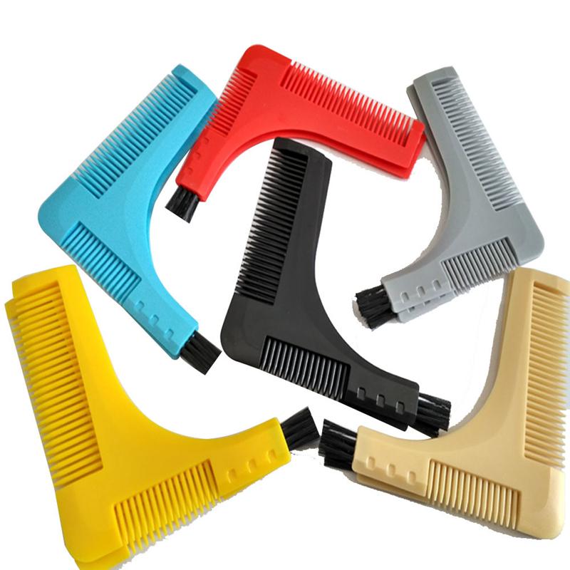 Electric Hair Brushes Men Beard Shaping Styling Template Comb Men's Beards Combs Beauty Tools For Trim Templates Hairstyles-image-707842928