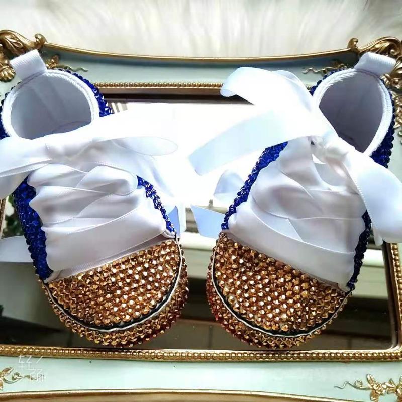 

Athletic & Outdoor Dollbling Luxury Handmade Rhinestones White Ribbon Baby Sneaker Pearls Bling Sparkle Festive Birthday Party Diamond Shoes, Black