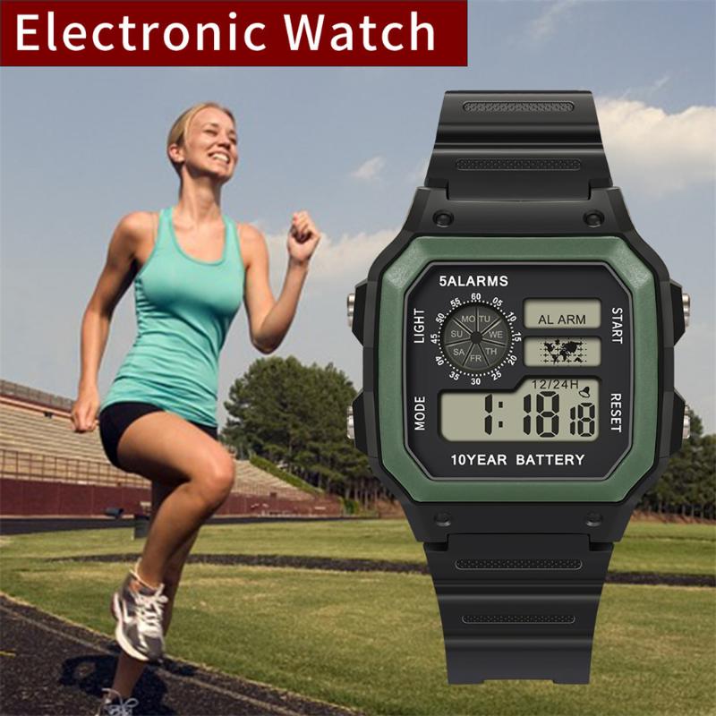 

Men's Watch High-End Multi-Function Electronic Alloy Sports Waterproof 30M Digital Wristwatches Y10.24, Rd