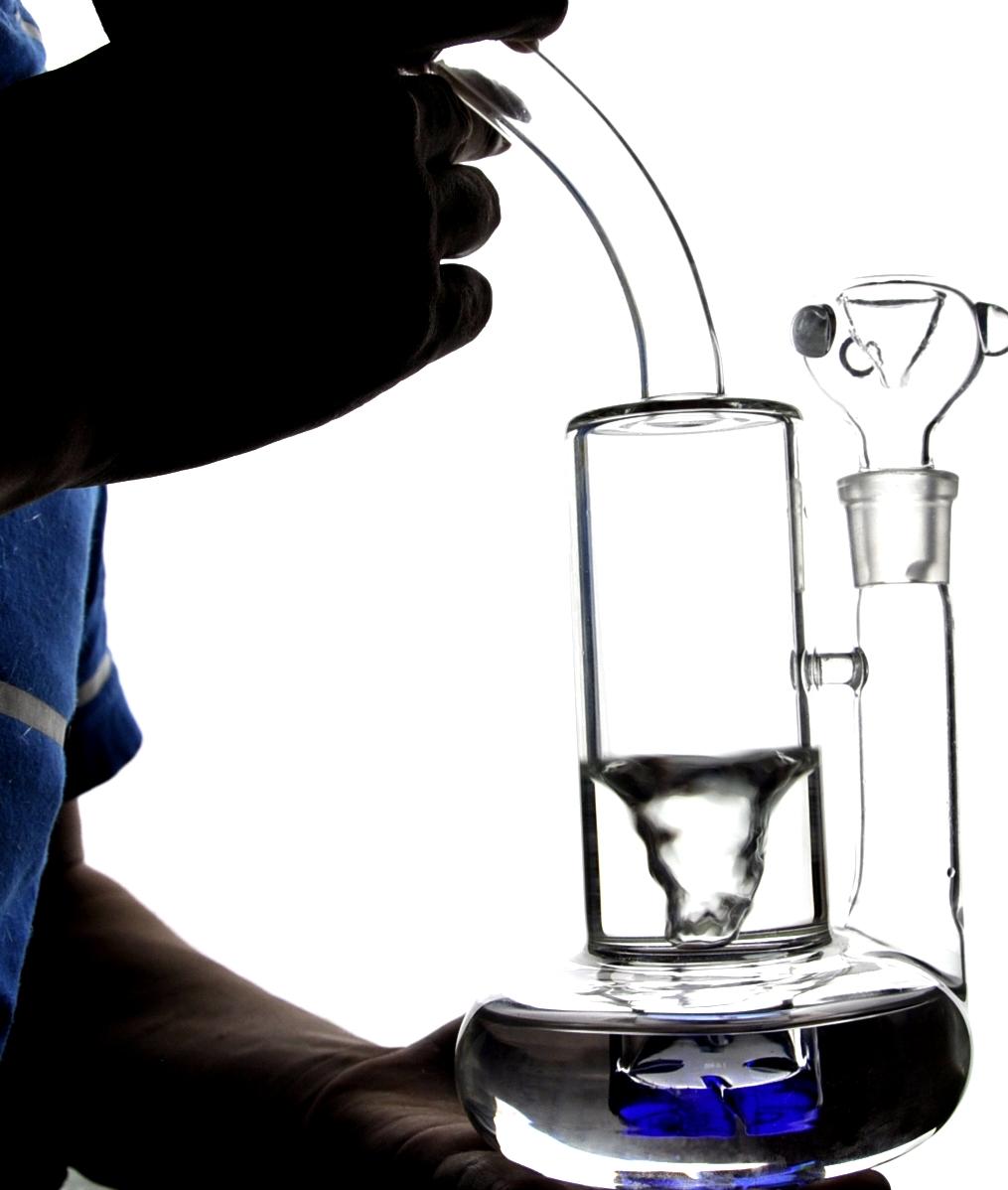

Beaker Bong hookahs Tornado Recycler Glass Water bongs 18mm Bowl Joint Heady Dab Rig Smoking water pipes oil rigs