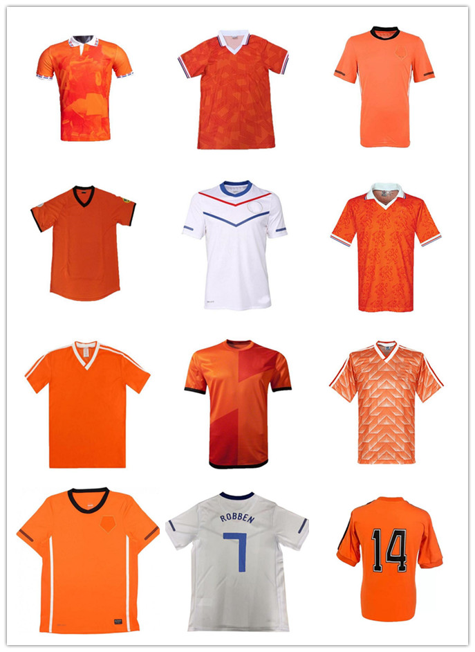 

1988 Retro Soccer Jersey Van Basten 1997 1998 1994 Holland football shirts BERGKAMP 97 98 12 Gullit Rijkaard DAVIDS, 14