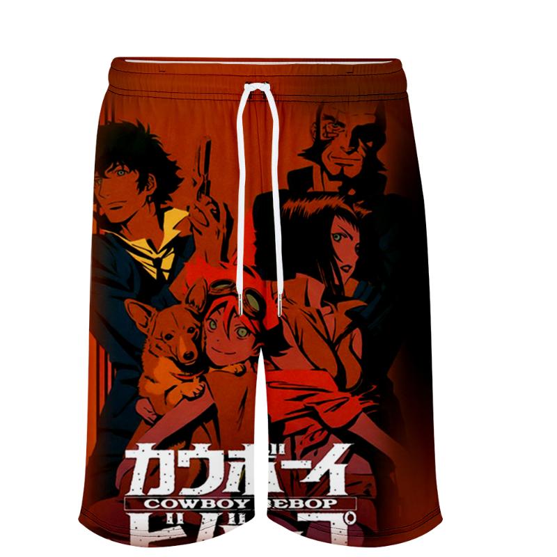 

Men's Shorts Cowboy Bebop Anime 3D Print Summer Holiday Women Men Elastic Waist Japan Streetwear Casual Style Beach, As shown