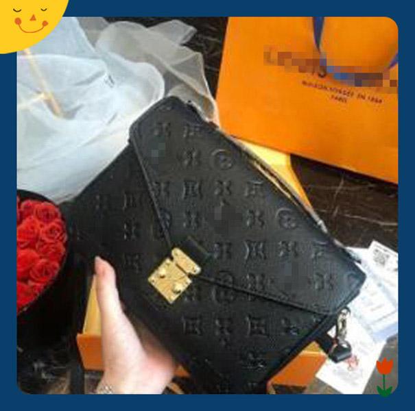 

LV Louis 1 Vitton Fashion Designer Bags Flowers Leisure Shoulder Handbag Women Messenger Bag Cowhide Leather Wallet, Red;black