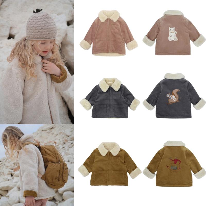 

Jackets Winter Children's Jacket 2021 Baby Clothes Girls Boys Embroidered Kids Christmas Clothing, Blue;gray