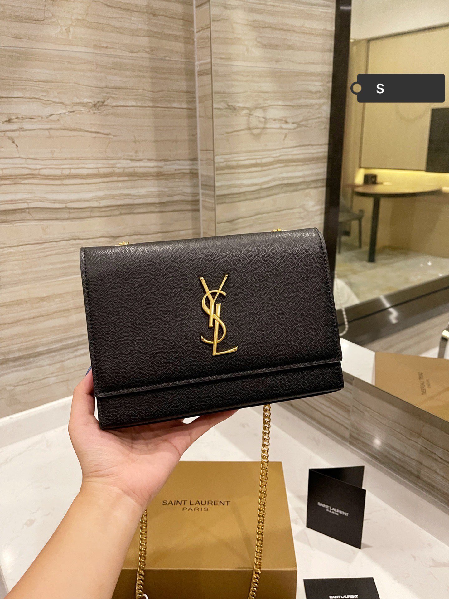 

Yves Saint laurent YSL Women Shoulder Bag luxurys designers bags Handbags Purses Genuine Leather, 22cm