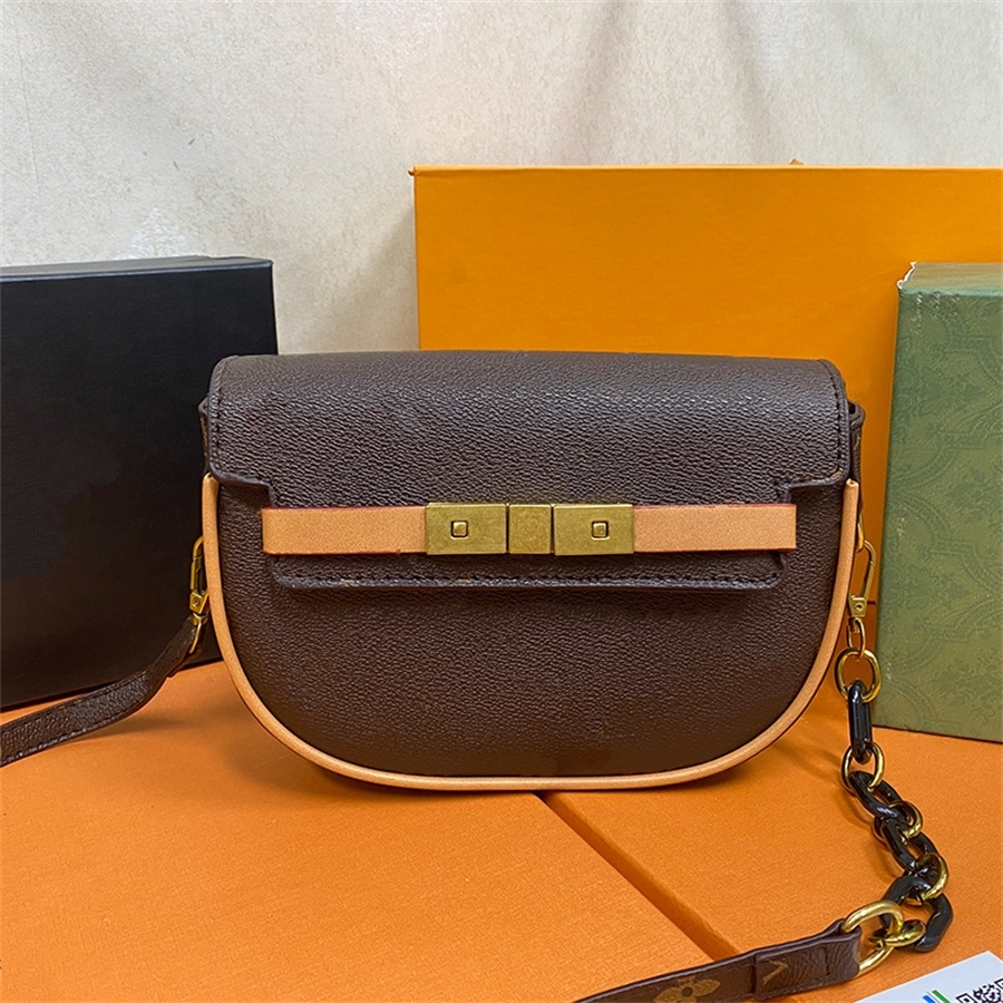 

Versatile design bag women's new fashion single shoulder bag texture chain messenger bag, Coffee with rice white