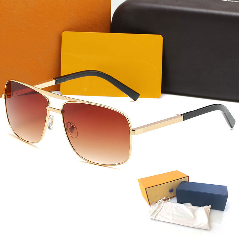 

High Quality Womans Sunglasses Luxury Fashion Mens Sun glasses UV Protection men Designer eyeglass Gradient Metal hinge eye women nglasses with Original box 0258