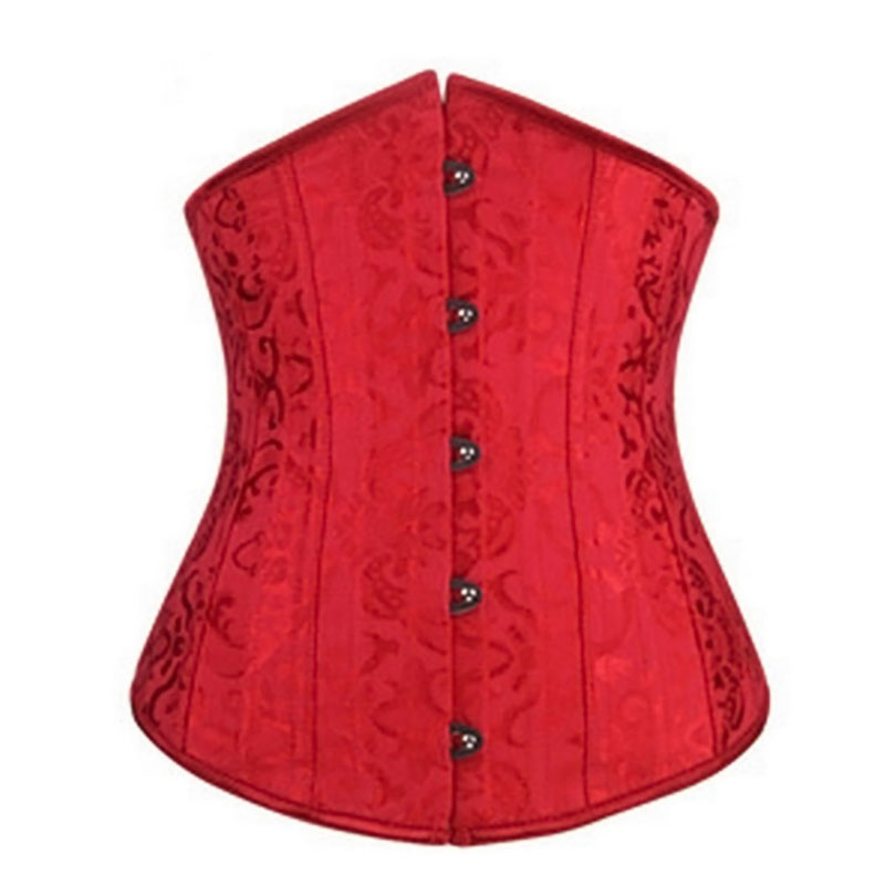 

Wholesale-Burvogue Women Steel Bone Waist Training Corset Bustiers Underbust Cincher Sport Shaperwear Corselet Faja DFF2171, Black;white