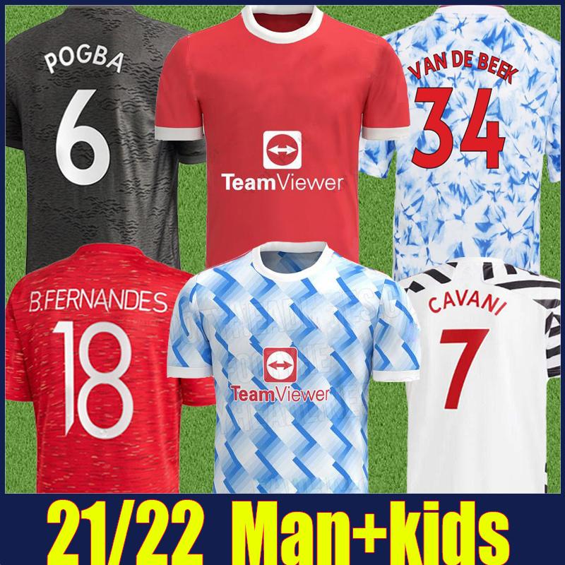 

New 2020 FC manchester RASHFORD B. FERNANDES POGBA soccer jerseys MARTIAL football jersey shirts united UTD 20 21 uniforms man + kids kit, Black