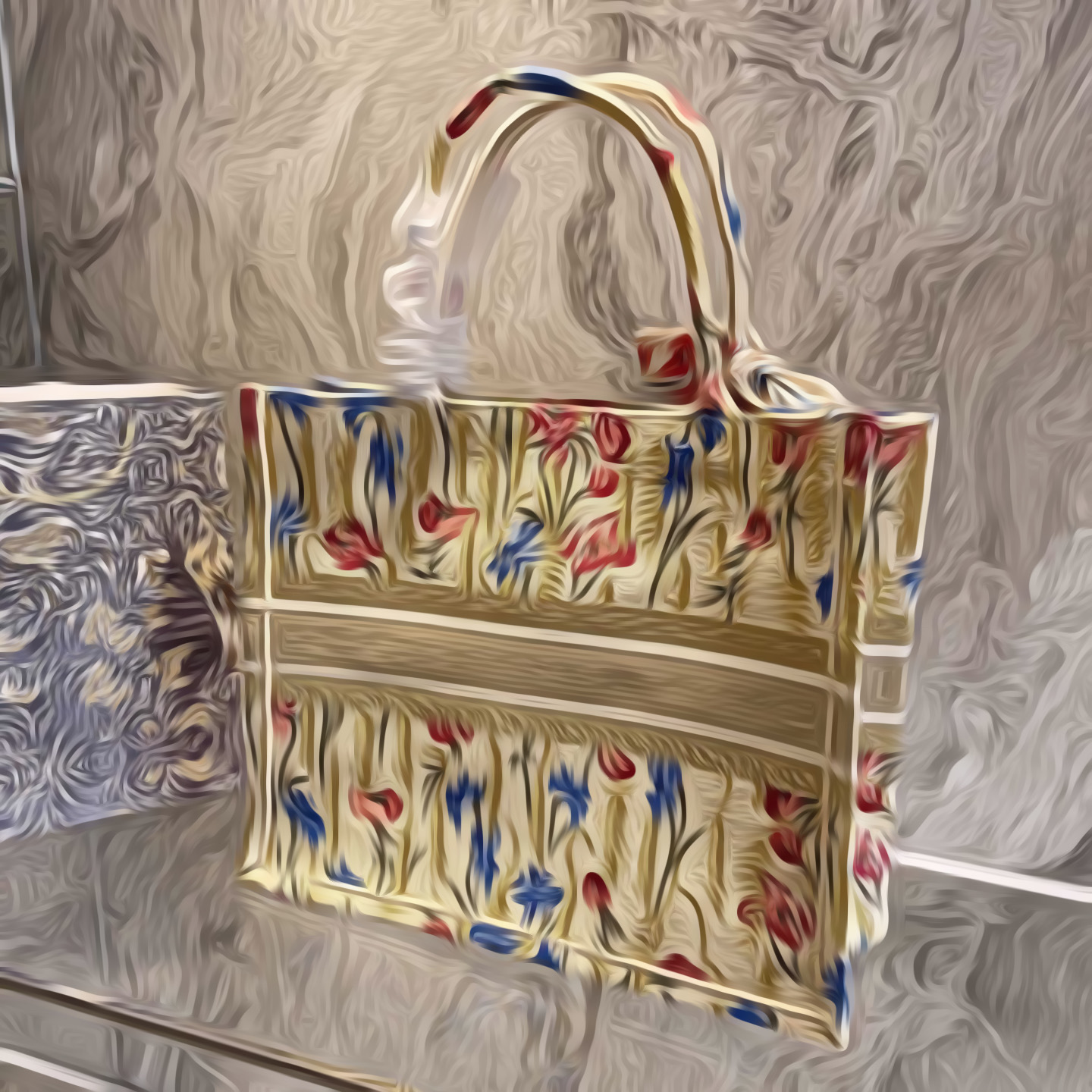 

Limited Design Ladies Fashion Style Embroidered Flower Tote Bag Playful Gentle Elegant Personality Handbag Simple Atmosphere Commuter Bags S