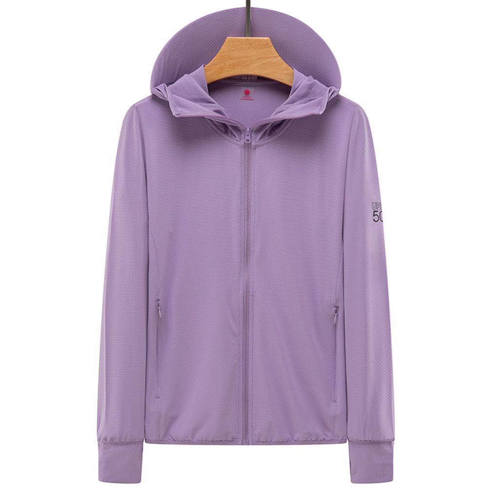 

Summer Thin Cycling Jacket Outdoor Fishing Hiking Jackets Ultra-Lightweight Windbreaker Women Running Anti-uv Coats Female Waterproof Breathable Coat, White