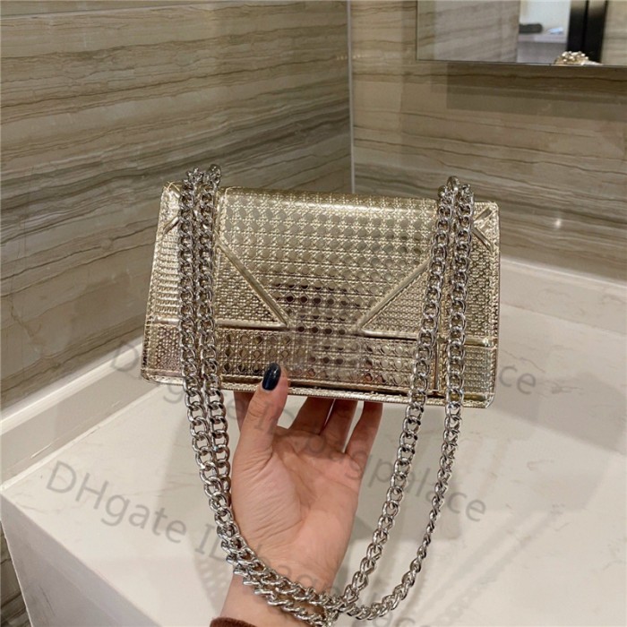 

Amazing Luxurys Designers Bags Gold Silver Totes Shoulder Bag Handbag Artwork Messenger Women Fashion Handbags Cross body Clutch Party Prom Crossbody, Color a-with logo