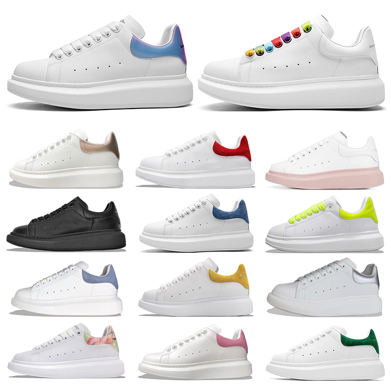 

[With Box] Fashion Men Shoe Designer Women Leather Lace Up Platform Oversized Sole Sneakers White Black mens womens Luxury velvet suede Casual Shoes 35-46 With logo #2021#, Bubble bag