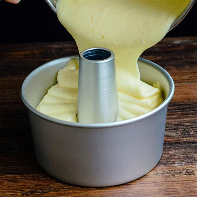 

Baking Moulds 5/7/8/10 Inch Aluminum Alloy Chiffon Cake Pan Hollow Chimney Mold