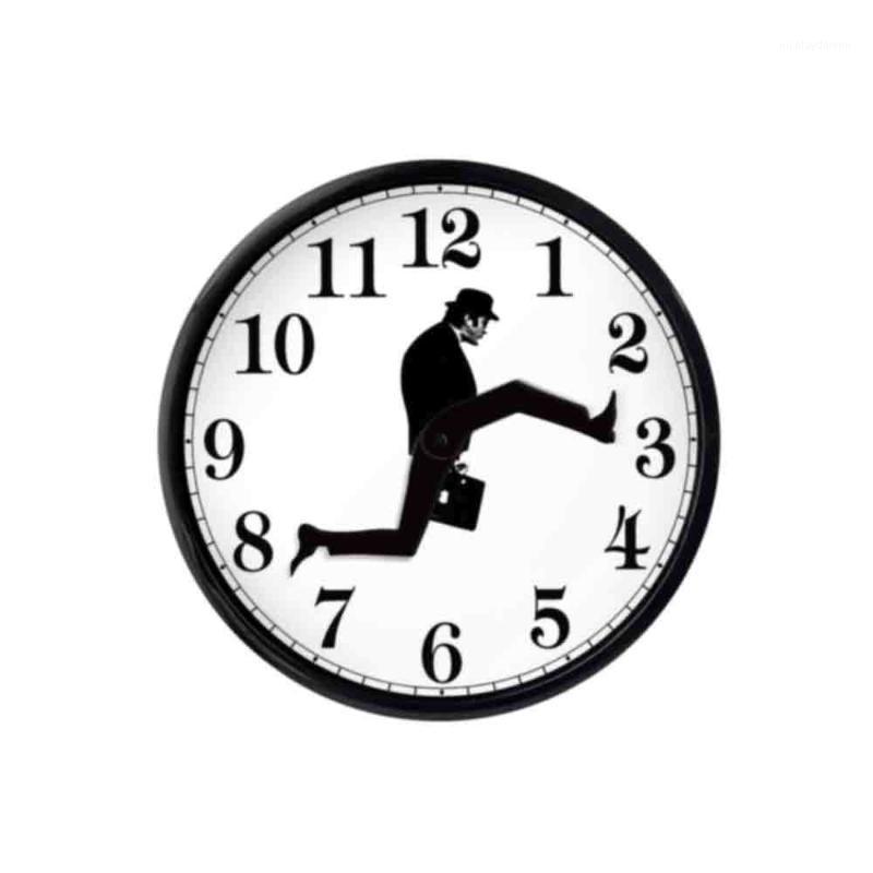 

Wall Clocks British Comedy Inspired Creative Clock Comedian Home Decor Novelty Watch Funny Walking Silent Mute