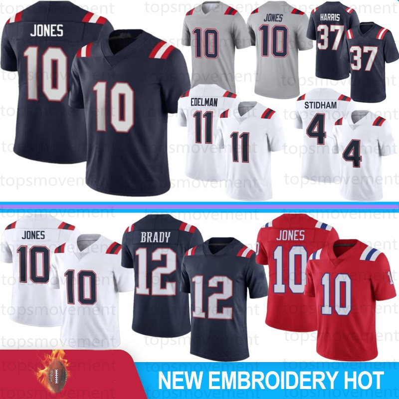 

10 Mac Jones Men Football Jerseys 11 Julian Edelman 9 Matthew Judon 12 Tom Brady Patriot 24 Stephon Gilmore England 37 Damien Harris Dont'a Hightower Cam Newton, Men aiguozhe