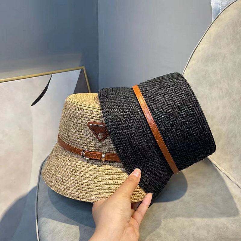 

21ss Hot New Collapsible Holiday Beach Hats High Quality Sun Hat Womens Wide Brim Hats Tide 2 Colors bucket hat Fisherman Hats, Blue;gray