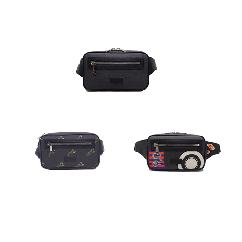 

Multi Pochette,Bumbag,waist bags,belt bag,crafted from a coated microfiber fabric, with black leather trim,Blue and red Web strap,G017