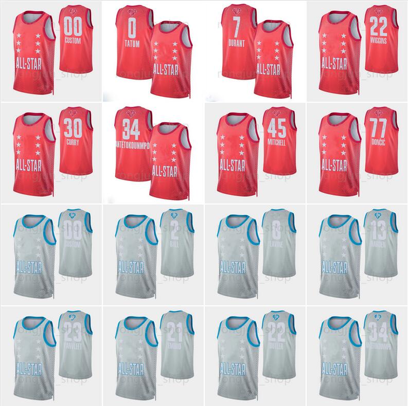 

Custom 2022 All-Star Printed Basketball Jerseys Stephen Kevin Curry Durant Luka Wiggins Antetokounmpo James Doncic DeRozan Morant Jokic Young Harden Embiid LaVine