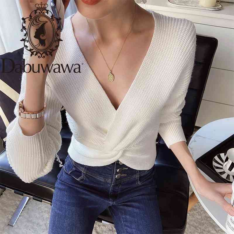 

Dabuwawa Sexy Criss-Cross Knitted Women Sweater Long Sleeve Solid Pullovers Female Party Autumn Winter Streetwear DT1DKT022 210520, Lavender