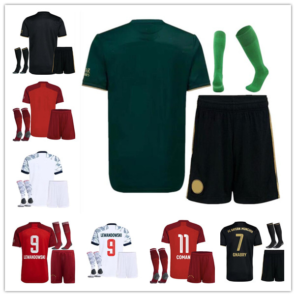 

21 22 Bayern Munich LEWANDOWSKI soccer jersey GORETZKA Fans Player version Home red SANE GNABRY COMAN MULLER DAVIES KIMMICH 2021 2022 Men ki, Black;yellow