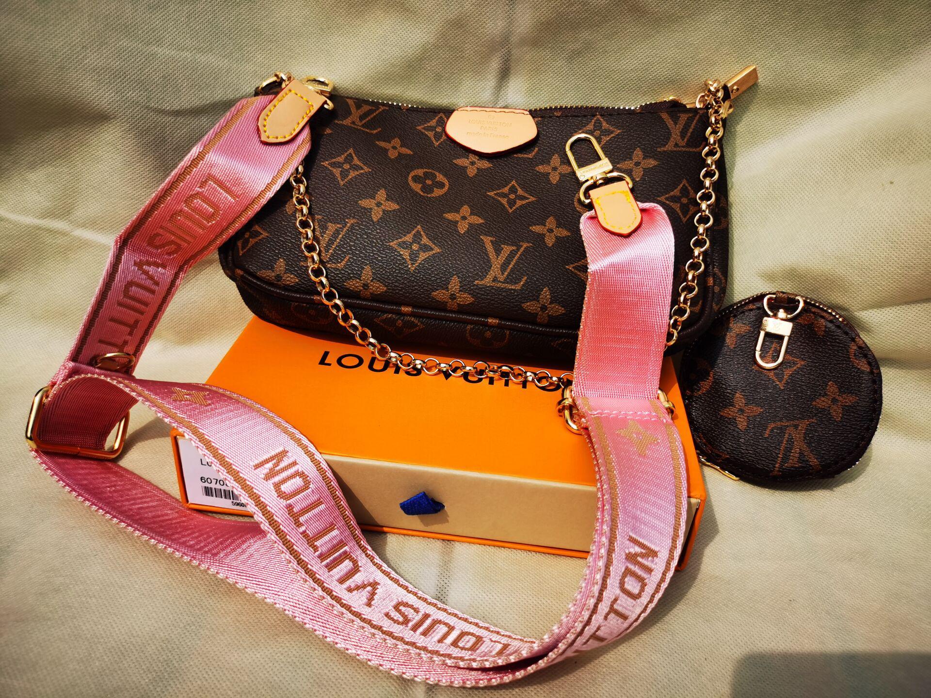 

3 Piece Set MULTI POCHETTE Bags Women Crossbody Bag Genuine Leather Handbags Purses Lady LV LOUIS Bags VITTON Tote Bag Coin Purse 99