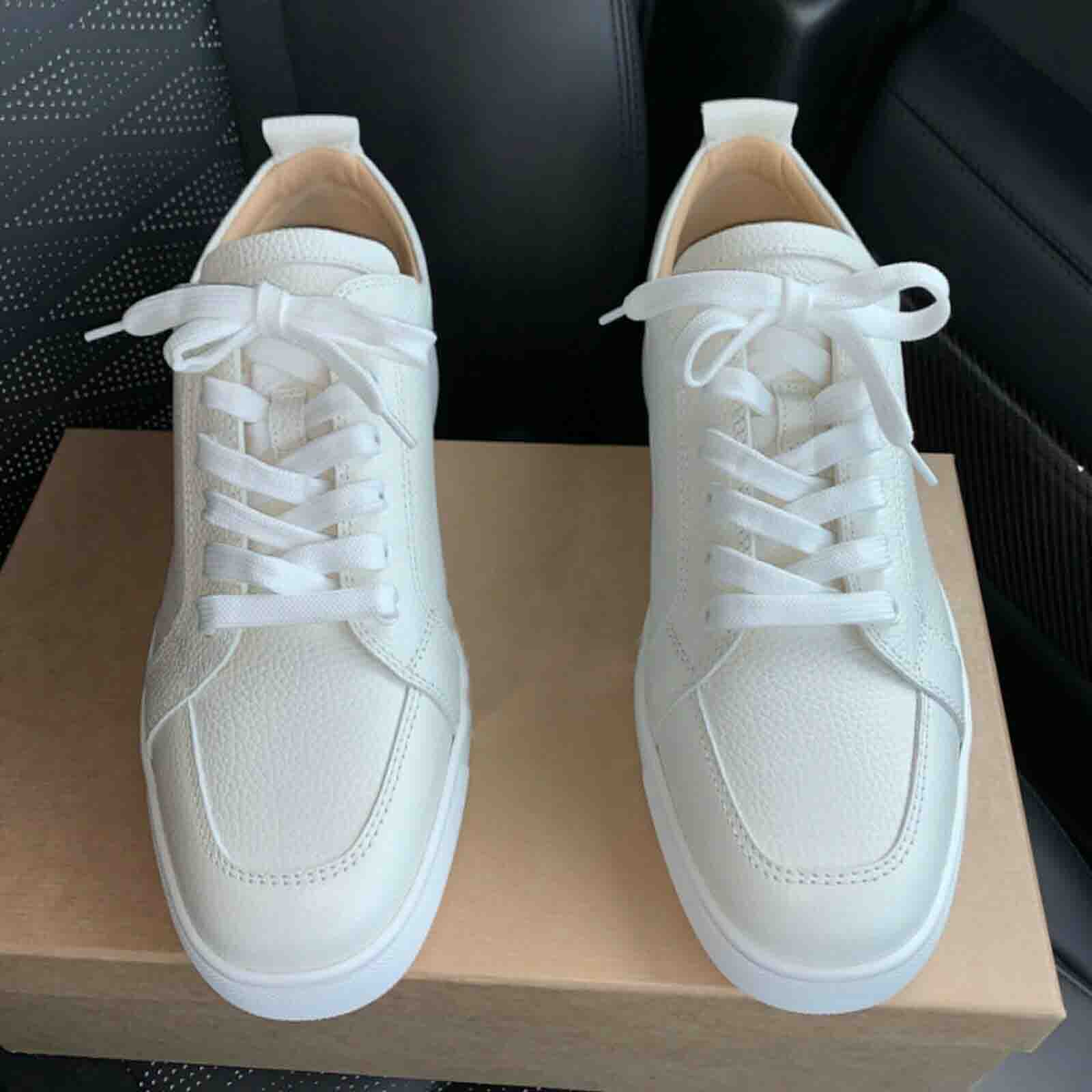 

NEW2021 Designer Sneakers bottom is red below shoe Low Cut Suede spike Shoes For Men and Women Luxury Party Wedding crystal Leather Sneaker, # 11