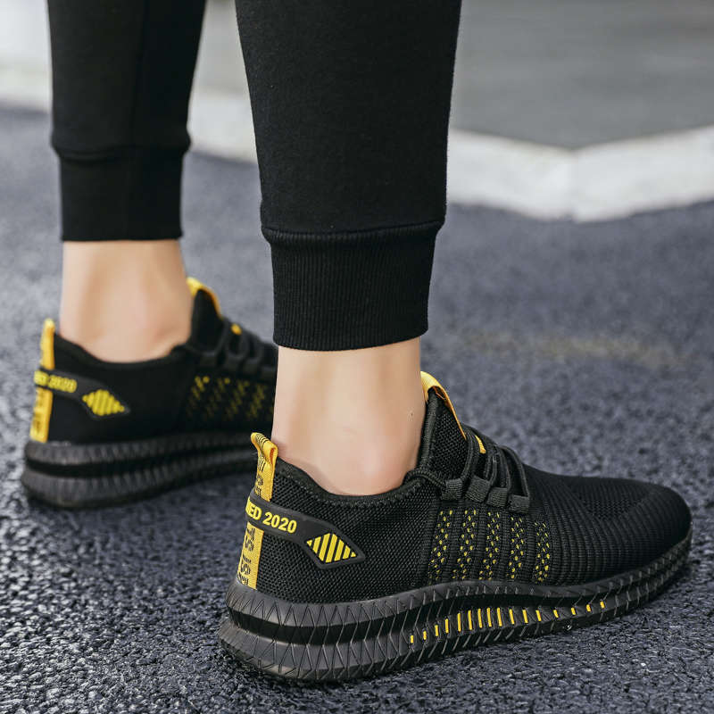 

Men Shoes Sneakers Elastic Laces Sneakers Sport Shoes Sport Men Running Men's Sports Cheap Jogging High Quality, Black white 6766