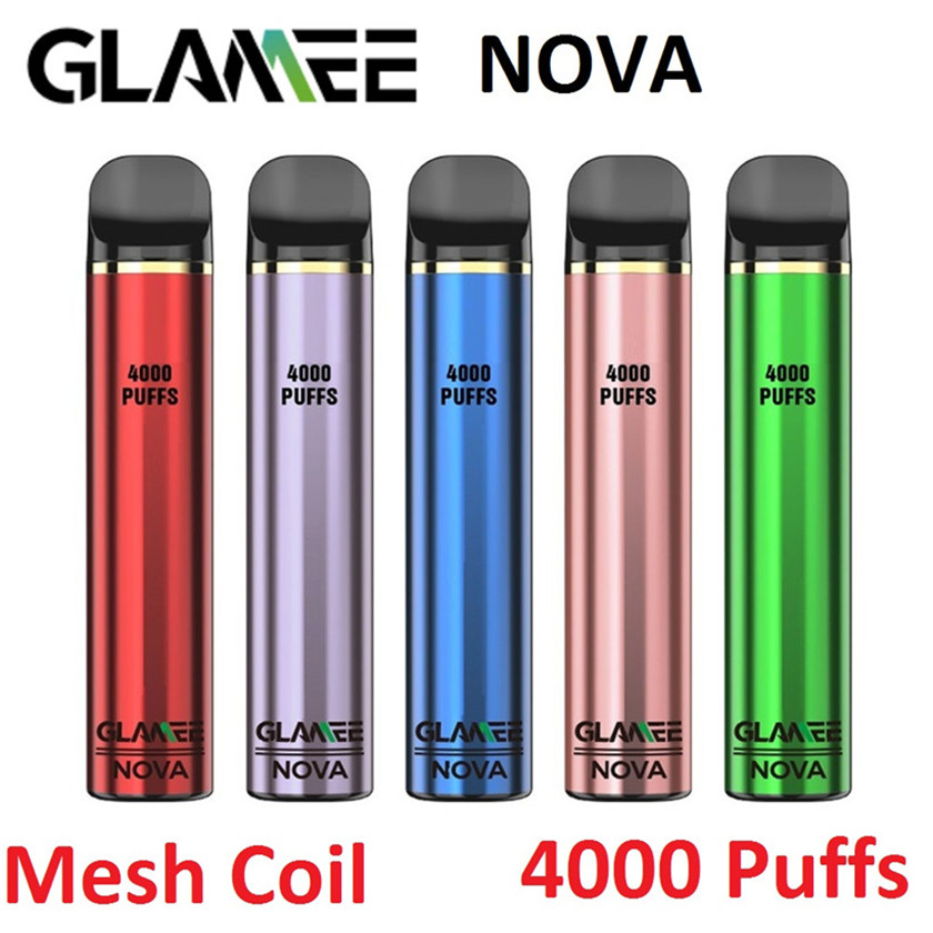 

Original Glamee Nova Disposable E-cigarettes Pod 4000Puffs Mesh Coil Vape Pen Device 12ml 2200mAh Vapor Stick Bar VS bang xxl airbar
