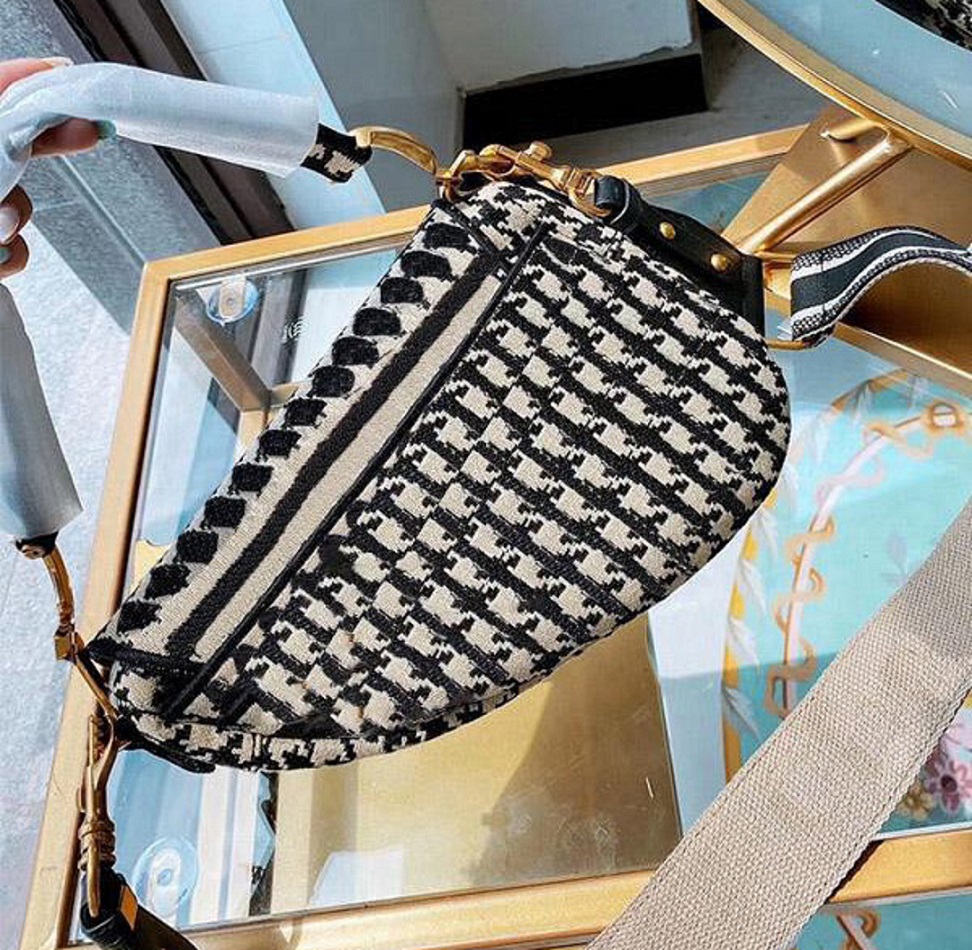 

high quality classic saddle bag fashion designer luxury handbags purse wave ladies chain shoulder Crossbody bags with box