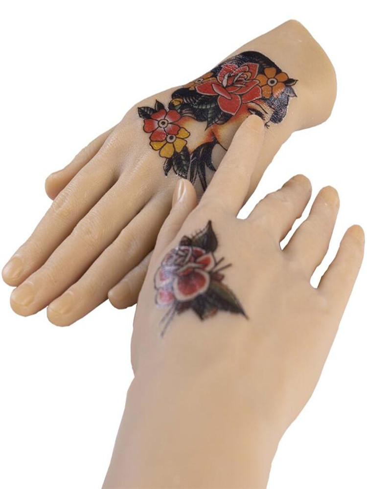 High-qualit simulation female hand mannequin body Silicone tattoo practice real inverted Nail beauty Jewelry Packaging Display doll 1 pair B066-image-702057234