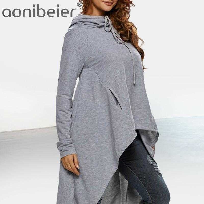 

Plus Size Women Long Sleeve Sweatshirts Autumn Ladies Tops Fashion Pocket Pullovers Female Hoodie 210604, Black