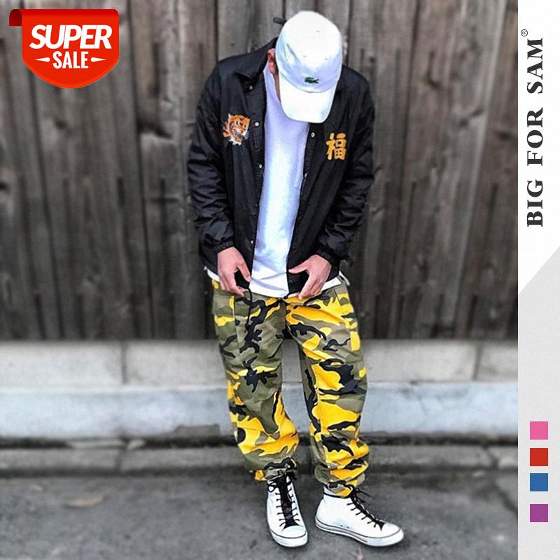 

men's pants sports trousers military multi-pocket camouflage overalls hip-hop casual men #io0D, Black