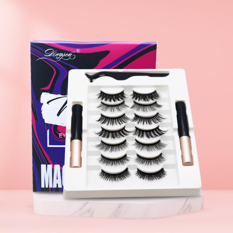 

False Eyelashes Eye Lashes Magnetic And Eyeliner Set Magnet Extension Liquid & Tweezer Waterproof