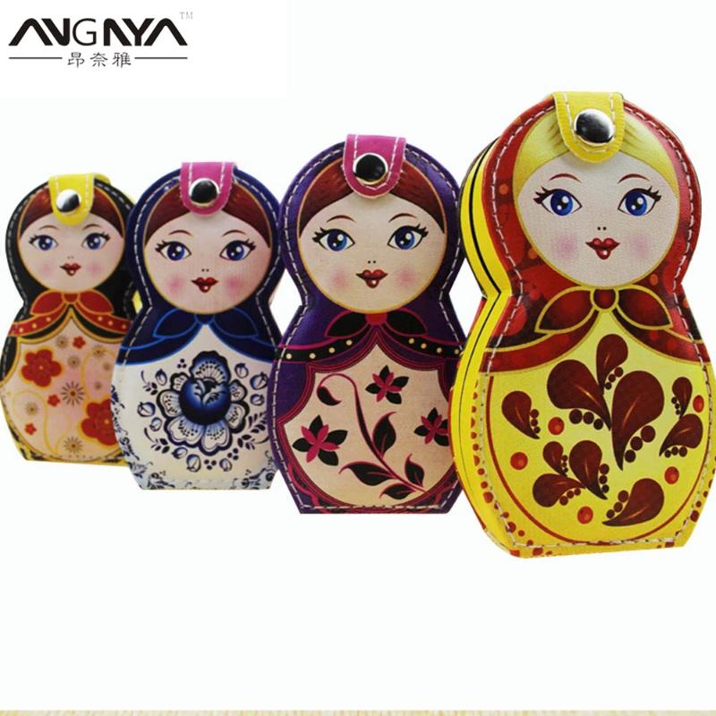 

Nail Art Kits ANGNYA 6PCS/Set Russian Doll Manicure Set Scissors Tool Travel Kit Clipper Care Grooming Portable Pedicure