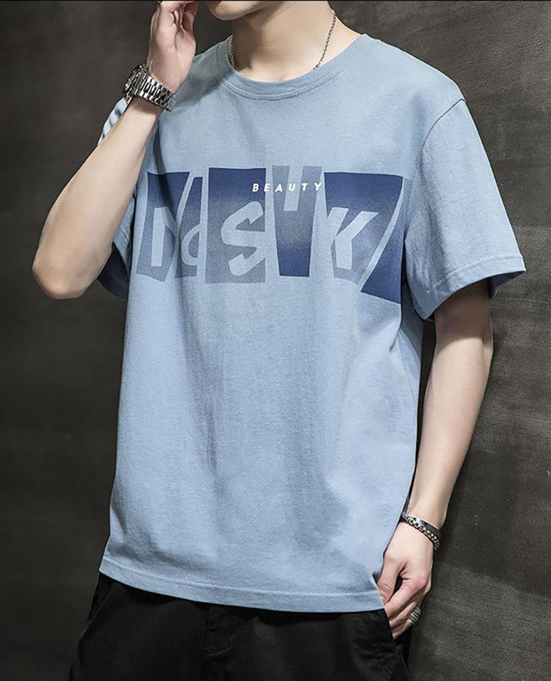 

Summer Mens T-shirt Fashion Leisure Sports Wear Men's Short Sleeve Round Neck Top Youth Bottoming Shirt Oversized Men Tees Couples Dress, Blue