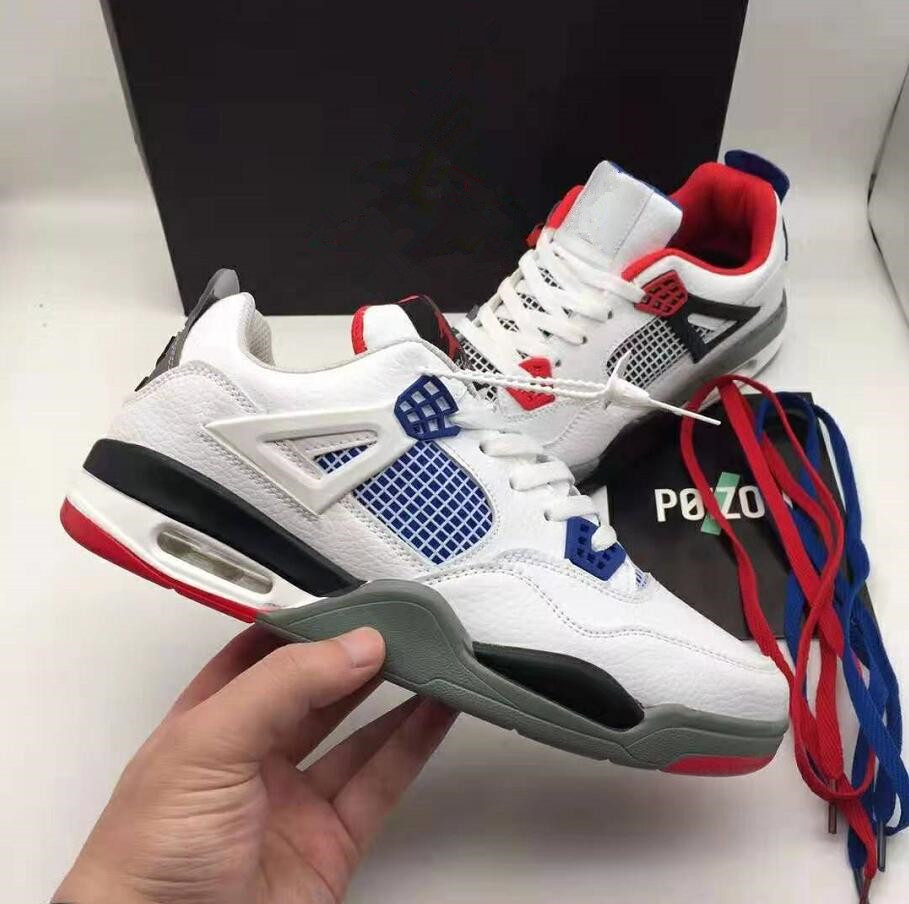 

Fashion 4s Men Women Skateboard Sports Shoes Breathable Comfortable Lace-Up Leather Casual Flats Unisex Zapatos Sneakers